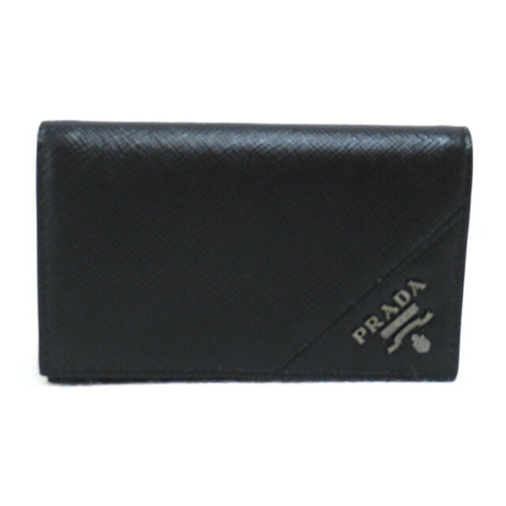 Prada Saffiano Leather Business Wallet Black